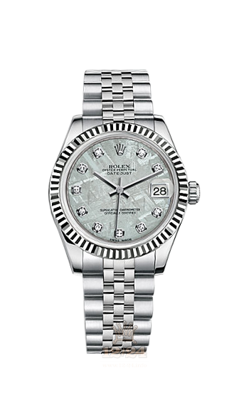 Rolex Datejust Watch 178274-0016 31 mm Steel / White gold Case Gray Silver Dial