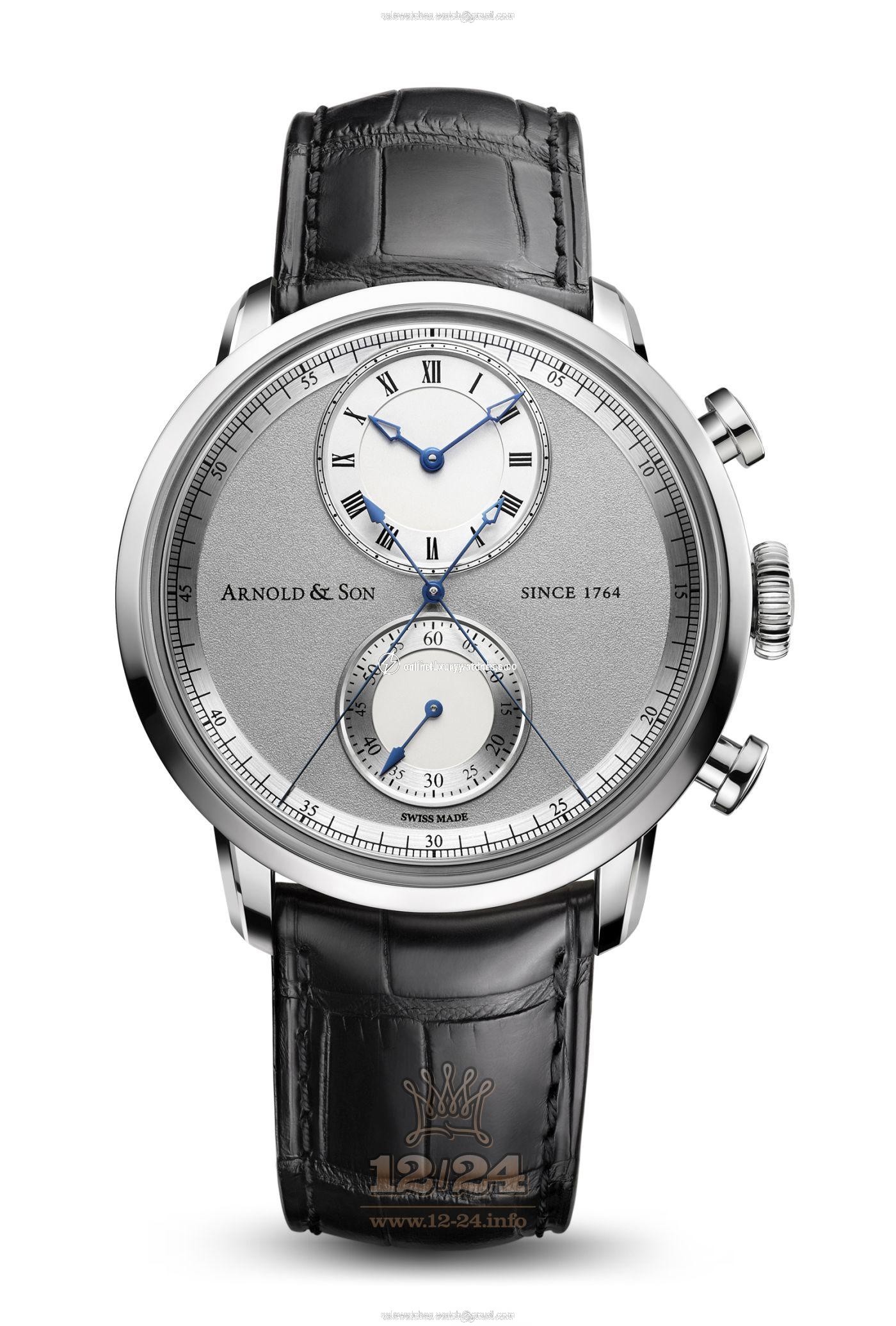 Arnold Son Instrument Collection Watch 1CHAS.S02A.C121S 44 mm Stainless steel Case Gray Silver Dial