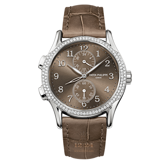 Patek Philippe Complications Watch 7134G-001 35 mm White gold Case Brown (chocolate) Dial