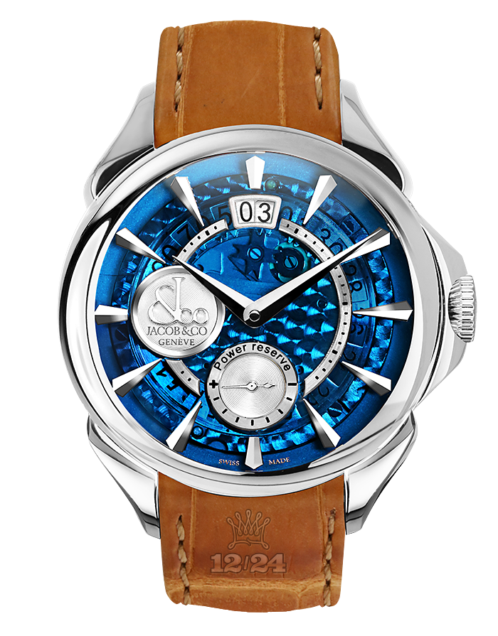 Jacob & Co Gents Collection Watch PC400.10.NS.MB.A 42 mm Stainless steel Case Dark blue Dial