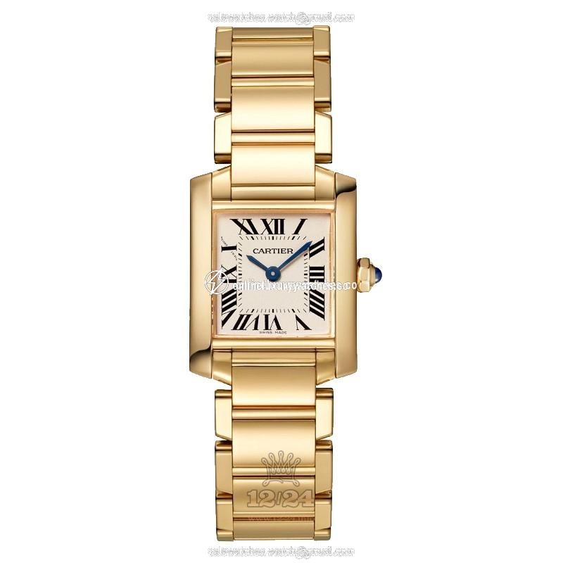 Cartier Tank Watch WGTA0032 30 mm Yellow gold Case Golden Dial