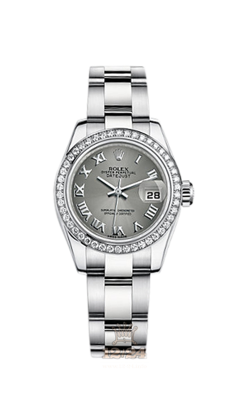 Rolex Lady-Datejust Watch 179384-0017 26 mm Steel / White gold Case Gray Dial