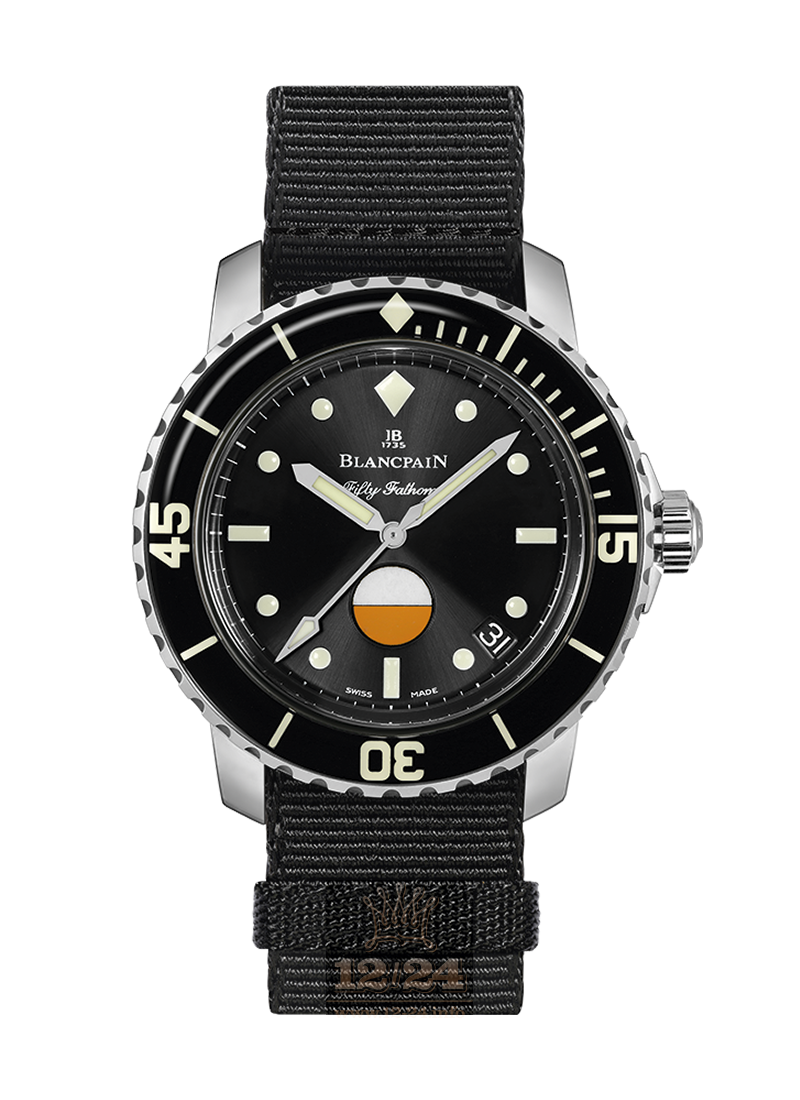 Blancpain Fifty Fathoms Watch 5008-1130-NABA 40 mm Stainless steel Case Black Dial