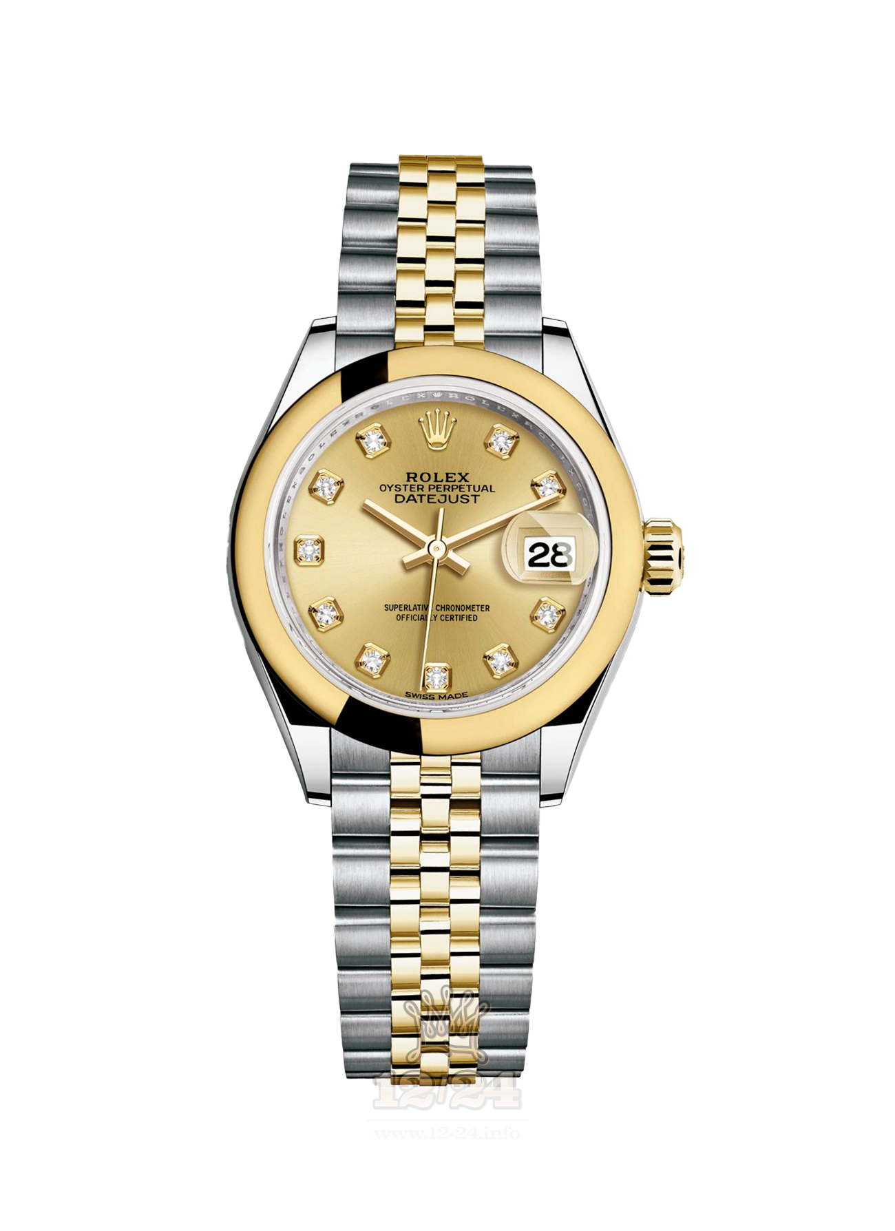 Rolex Datejust Watch 279163-0011 28 mm Steel / Yellow gold Case Golden Dial