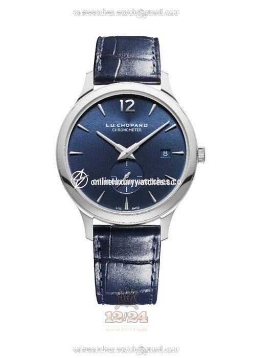 Chopard L.U.C Watch 161946-9001 40 mm Platinum Case Dark blue Dial