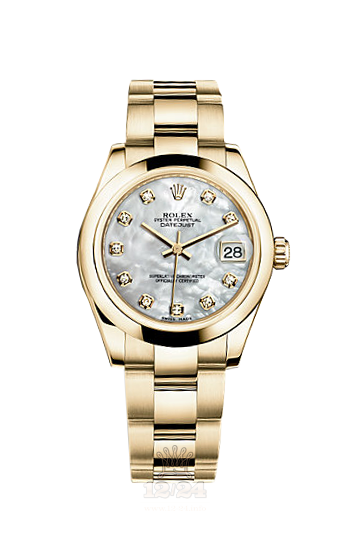 Rolex Datejust Watch 178248-0014 31 mm Yellow gold Case White Dial