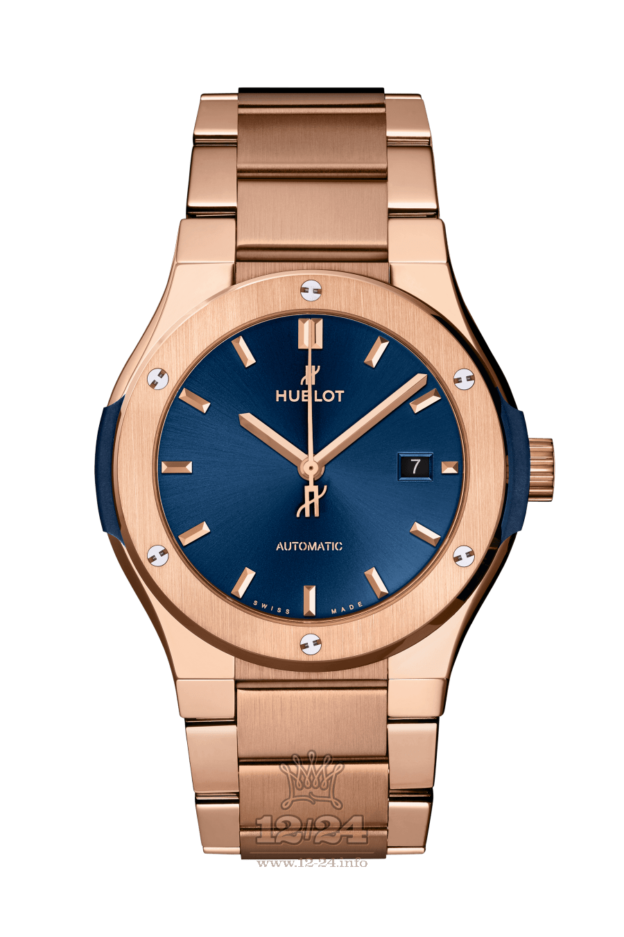 Hublot Classic Fusion Watch 548.OX.7180.OX 42 mm Pink gold Case Dark blue Dial