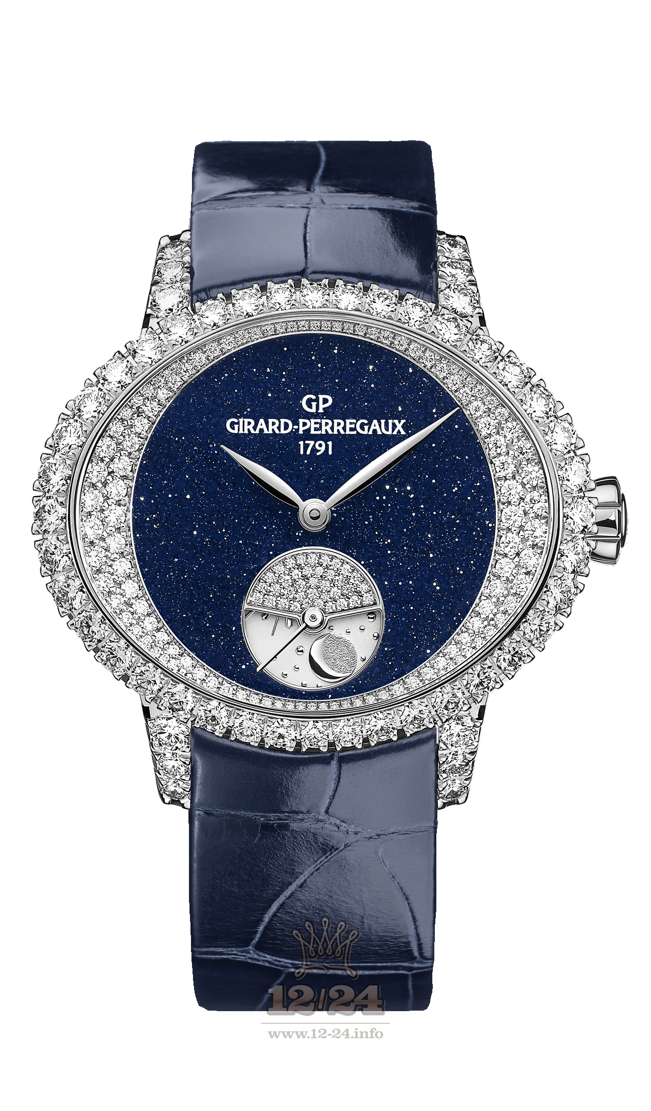 Girard Perregaux Cats Eye Watch 80488D53M4D1-CK4A 37 mm White gold Case Silver Dark blue Dial