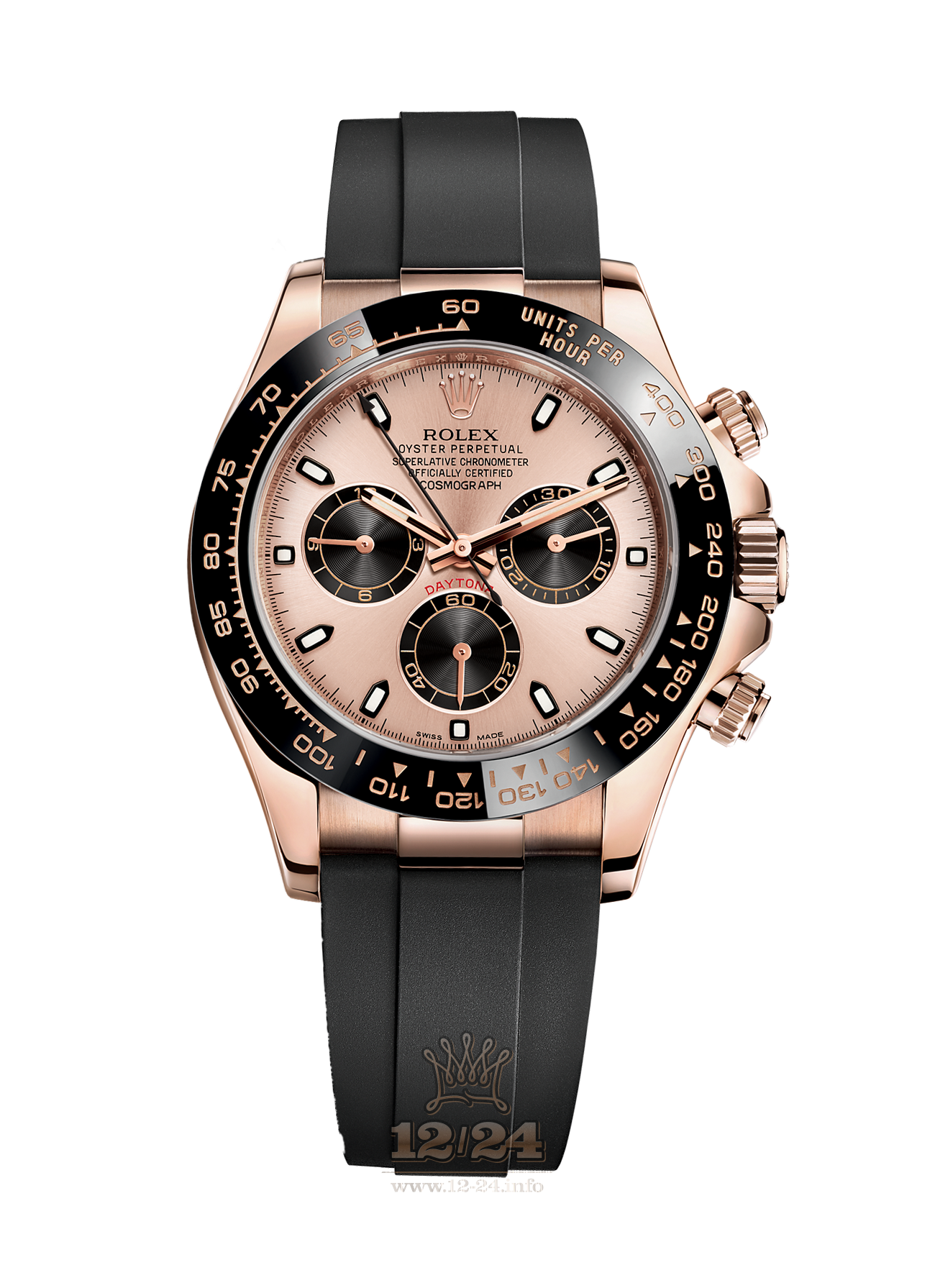 Rolex Cosmograph Daytona Watch 116515ln-0013 40 mm Pink gold Case Black Pink Dial