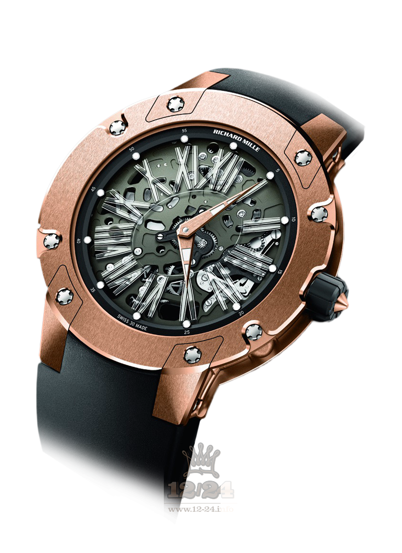 Richard Mille Men's Collection Watch RM 033 RG 46 mm Red gold Case