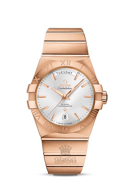 Omega Constellation Watch 123.50.38.22.02.001 38 mm Pink gold Case Silver Dial