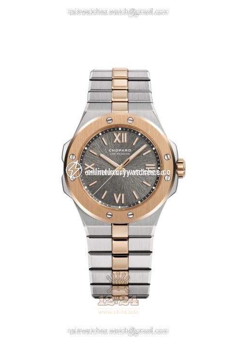 Chopard Alpine Eagle Watch 298601-6001 36 mm Stainless steel Pink gold Case Gray Dial
