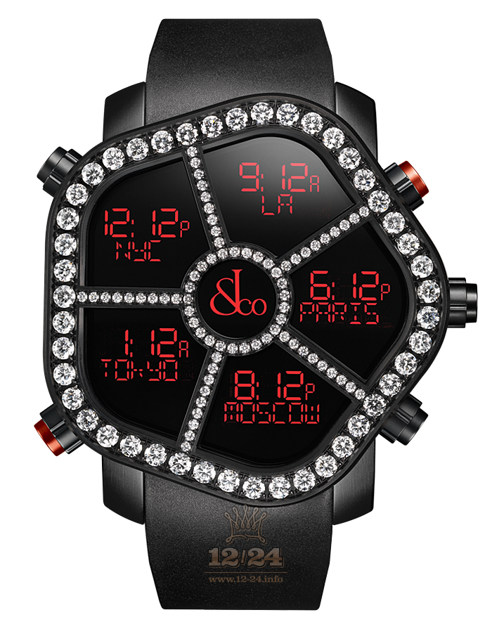 Jacob & Co Gents Collection Watch GH100.11.RP.PB.A 47 mm Stainless steel PVD coating Case Black Dial