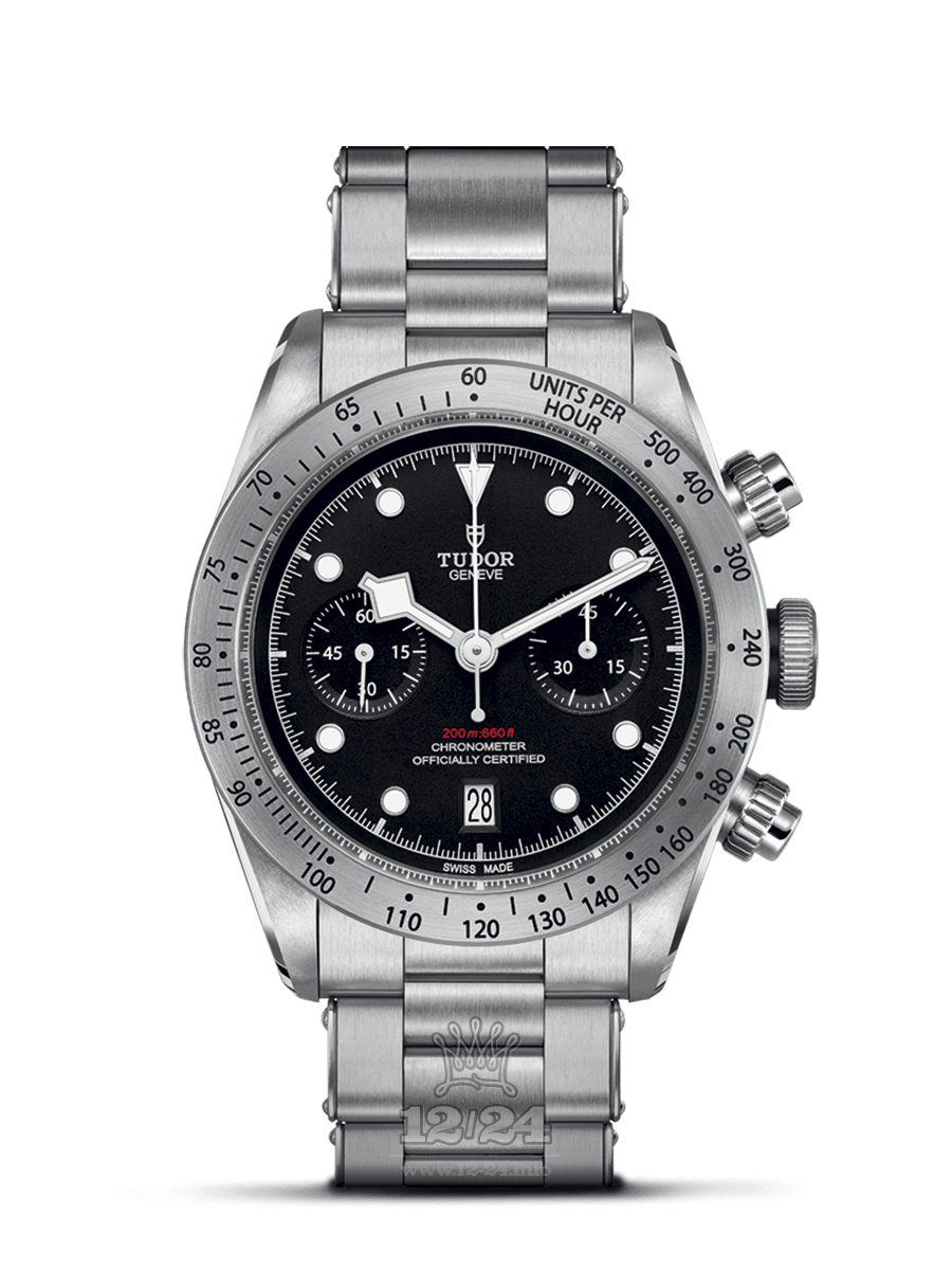 Tudor Black Bay Chrono Watch M79350-0004 41 mm Stainless steel Case Black Dial
