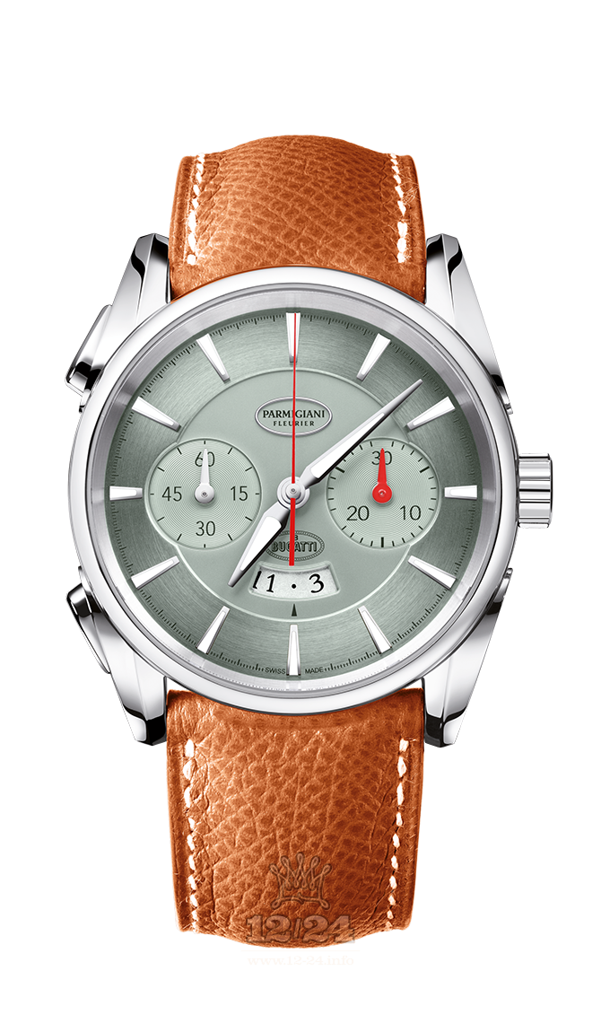 Parmigiani Fleurier Bugatti Watch PFC329-3405600-HC6032 White gold Titanium Case Green Dial