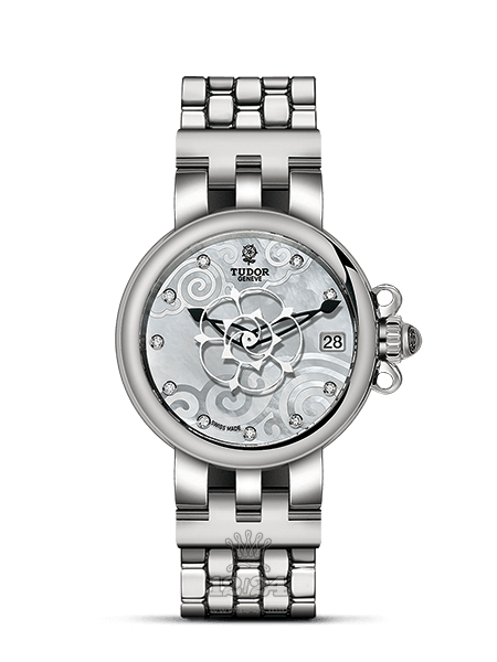 Tudor Clair De Rose Watch 35700-0001 34 mm Stainless steel Case Silver Painted Dial
