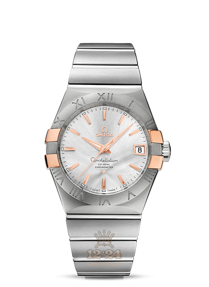 Omega Constellation Watch 123.20.38.21.02.004 38 mm Steel / Pink gold Case Silver Dial