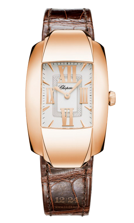 Chopard La Strada Watch 419255-5001 45 mm Pink gold Case Silver Dial
