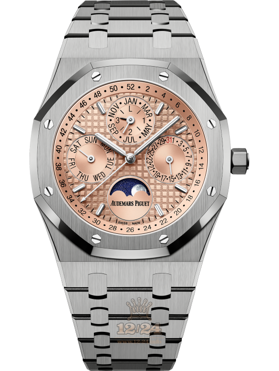 Audemars Piguet Royal Oak Watch 26615TI.OO.1220TI.01 41 mm Titanium Case Beige Dial