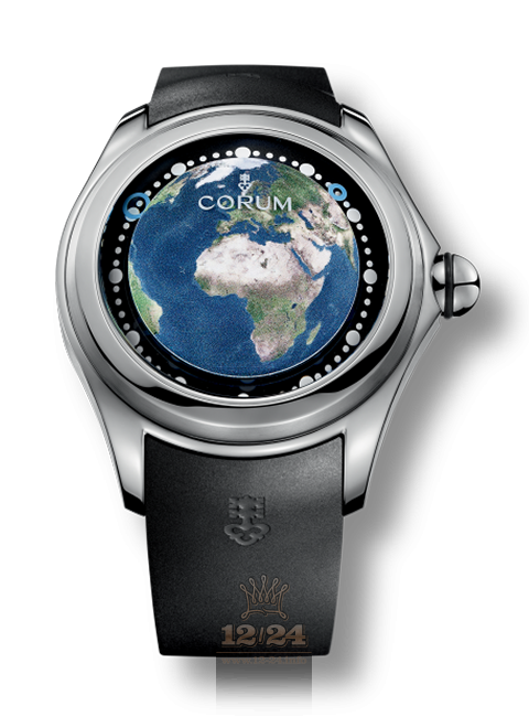 Corum Bubble Watch L390/03257 52 mm Titanium Case Dark blue Green Dial