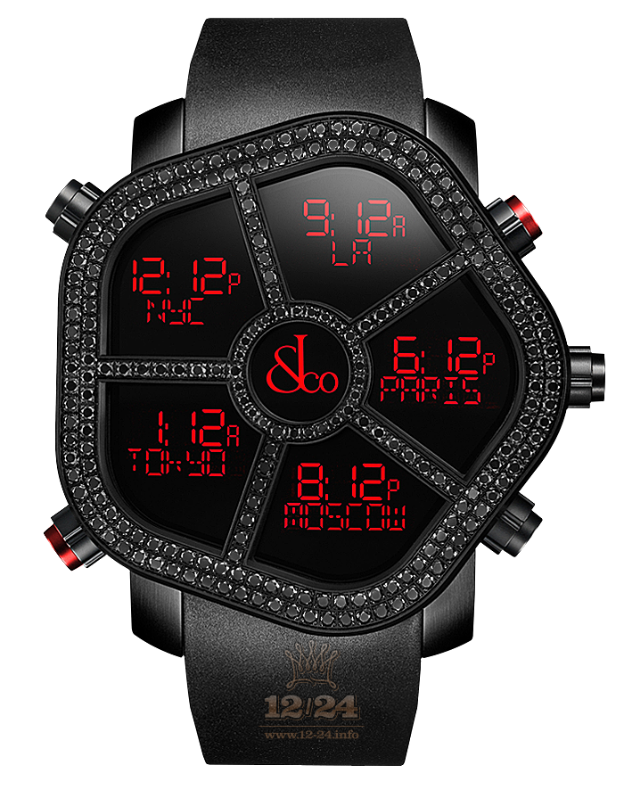Jacob & Co Gents Collection Watch GH100.11.SU.PB.A 47 mm Stainless steel PVD coating Case Black Dial