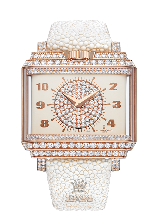 de Grisogono New Retro Women Watch NRW-S01 Pink gold Case Beige Dial
