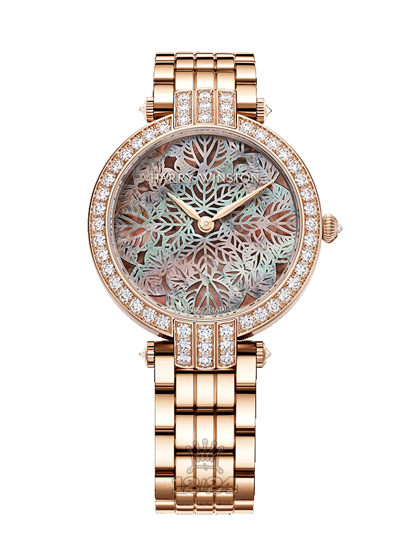 Harry Winston The Premier Collection Watch PRNAHM36RR015 36 mm Pink gold Case Brown (chocolate) Dial