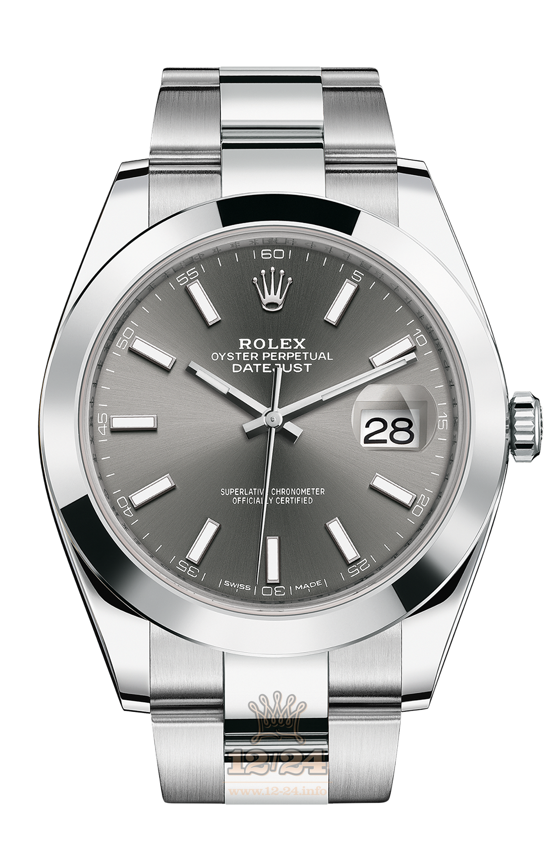 Rolex Datejust Watch 126300-0007 41 mm Stainless steel Case Gray Dial