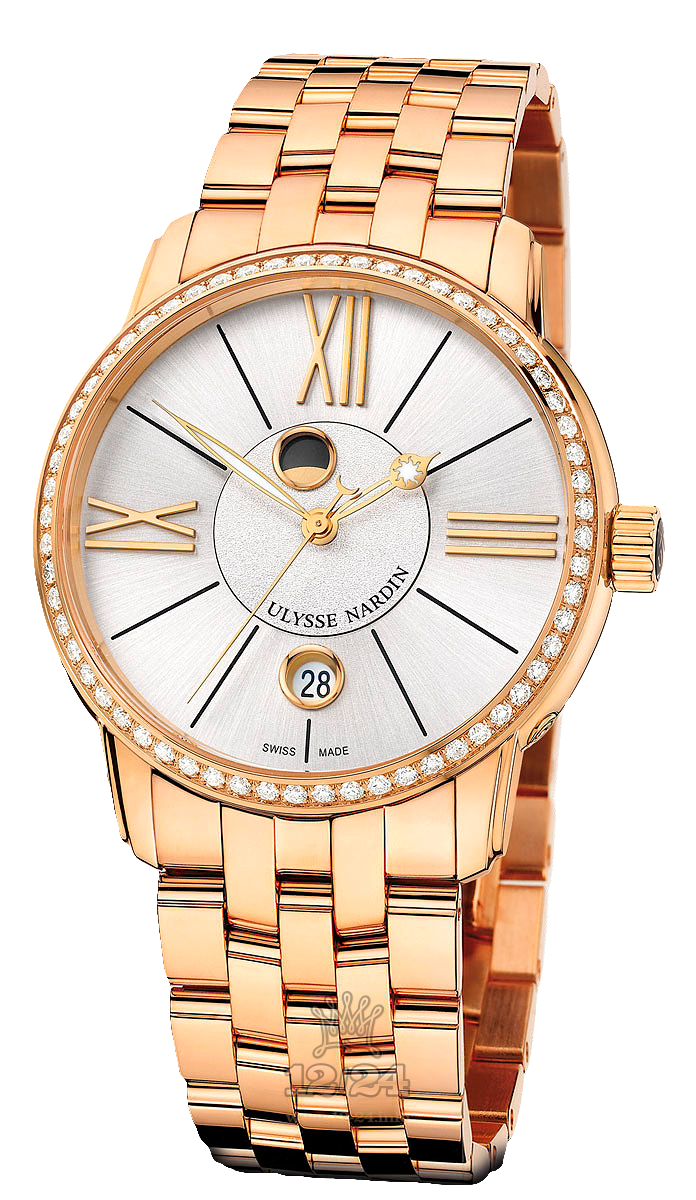 Ulysse Nardin Classic Watch 8296-122B-8/41 40 mm Pink gold Case Silver Dial