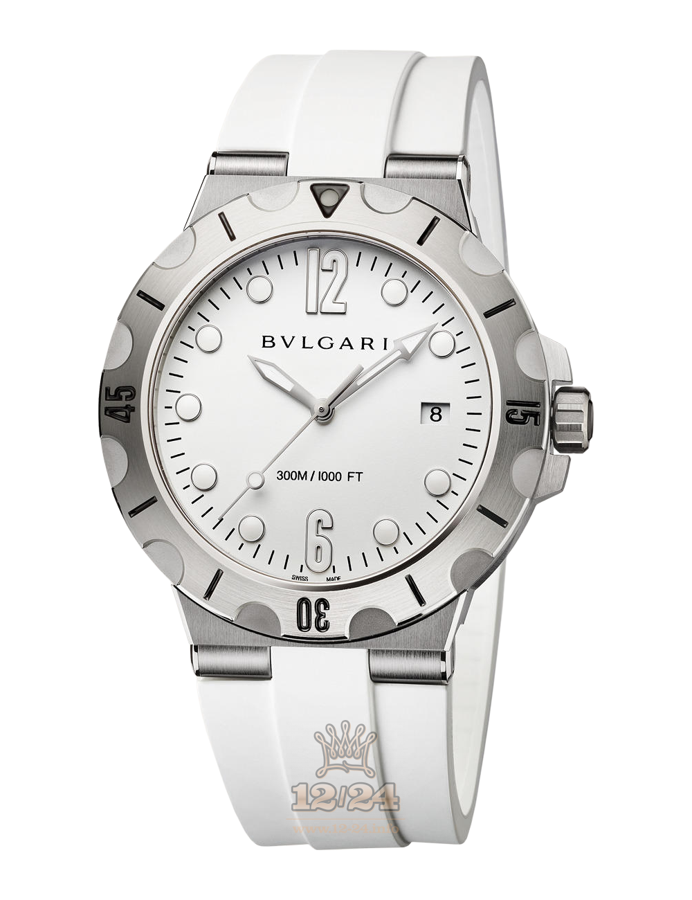 Bvlgari Diagono Watch 102733 DP41WSVSD 41 mm Stainless steel Case White Dial