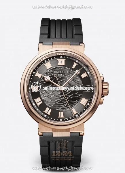 Breguet Marine Watch 5517BR/G3/5ZU 40 mm Pink gold Case Black Dial