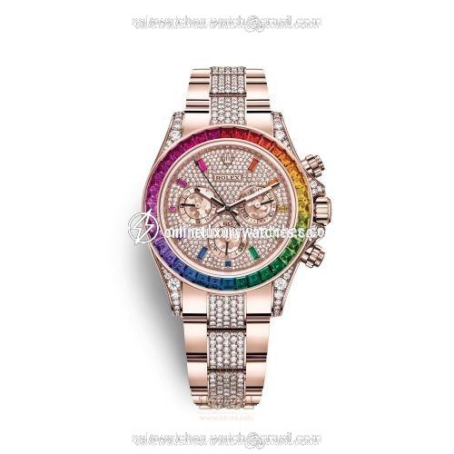 Rolex Cosmograph Daytona Watch 116595RBOW-0002 40 mm Pink gold Case Golden Dial