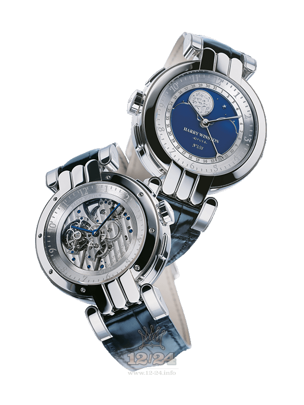 Harry Winston Opus Series Watch OPUMTR44PP001 44 mm Platinum Case Silver Blue Dial