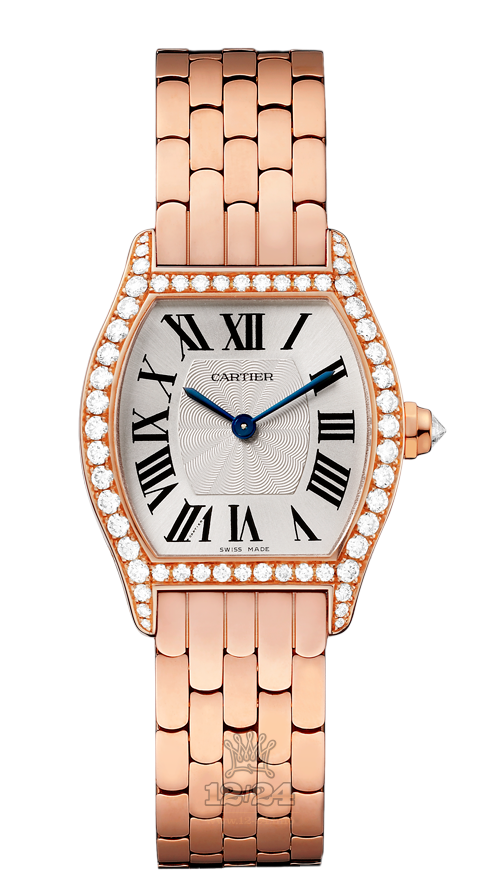 Cartier Tortue Watch WA501010 30 mm Pink gold Case Silver Dial