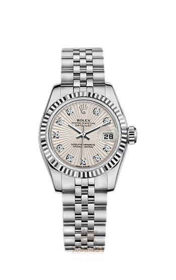 Rolex Lady-Datejust Watch 179174-0106 26 mm Steel / White gold Case Beige Dial