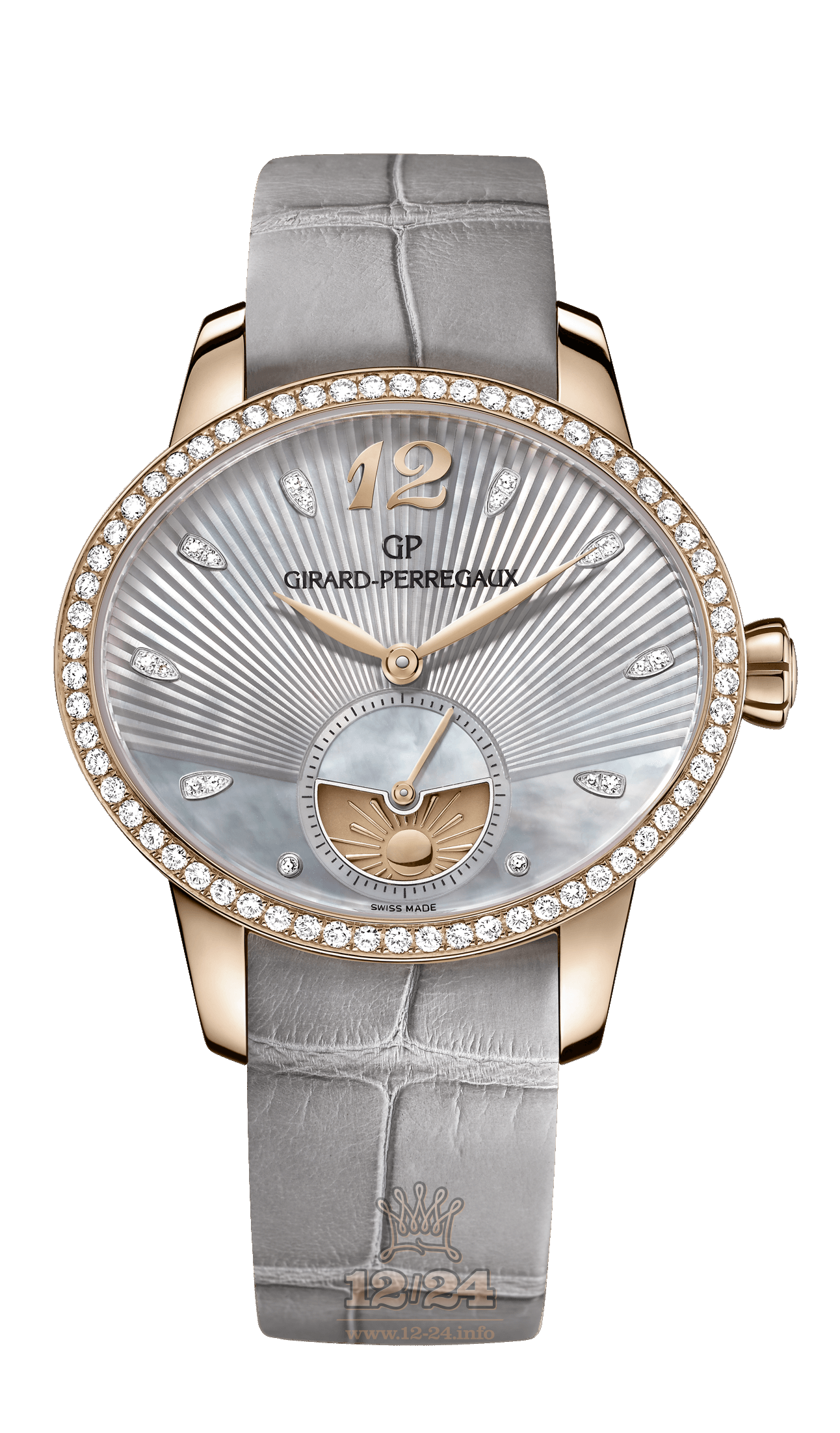 Girard Perregaux Cats Eye Watch 80488D52A251-CK2A 35 mm Pink gold Case Gray Dial