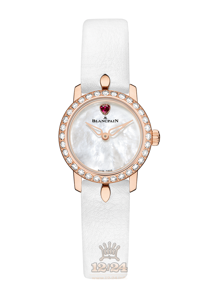 Blancpain Women Watch 0063D-2954-63A 22 mm Red gold Case White Dial