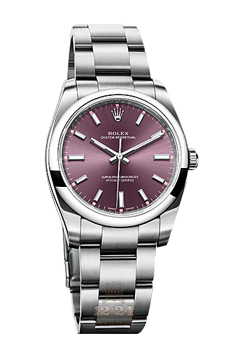 Rolex Oyster Perpetual Watch 114200-0020 34 mm Stainless steel Case Red Dial
