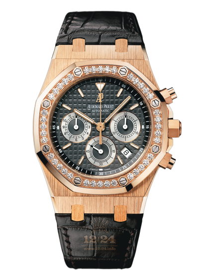 Audemars Piguet Royal Oak Watch 26557OR.ZZ.D098CR.02 39 mm Pink gold Case Black Dial
