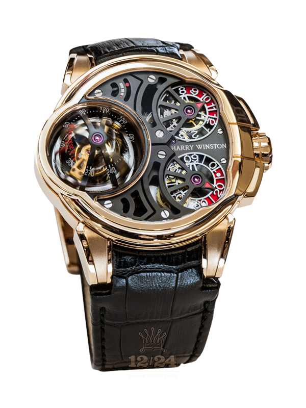 Harry Winston Histoire de Tourbillon Watch HCOMTT47RR001 47 mm Pink gold Case Black Dial