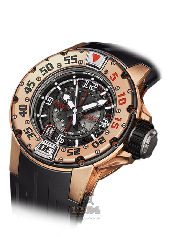 Richard Mille Men's Collection Watch RM 028 RG 47 mm Pink gold Case