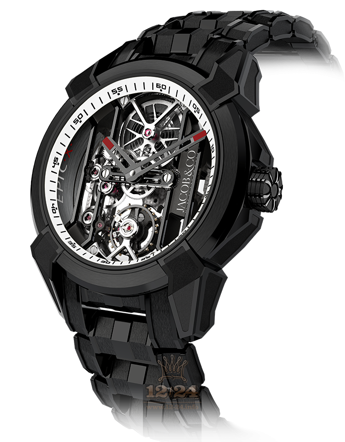 Jacob & Co Gents Collection Watch EX100.21.PS.WB.A21AA 44 mm Titanium DLC coating Case