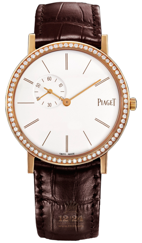 Piaget Altiplano Watch G0A39107 34 mm Pink gold Case White Dial