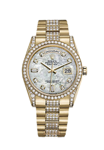 Rolex Day-Date Watch 118388-0007 36 mm Yellow gold Case White Dial