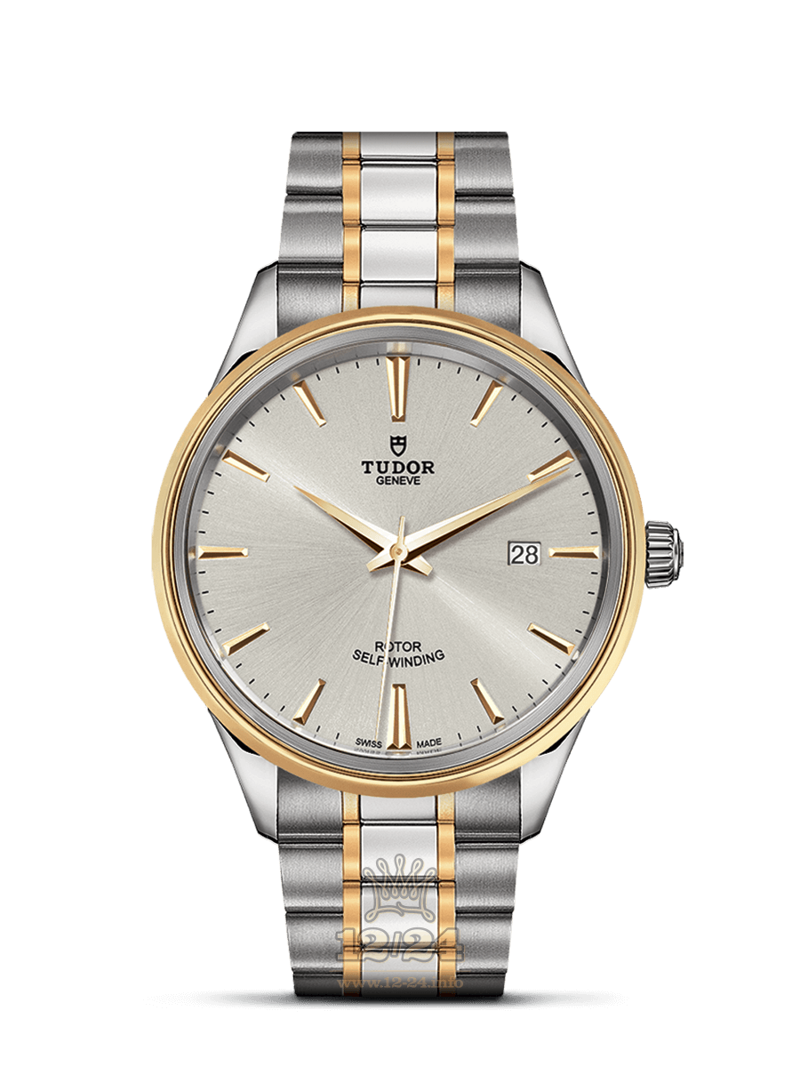 Tudor Style Watch M12703-0002 41 mm Stainless steel Yellow gold Case Gray Silver Dial