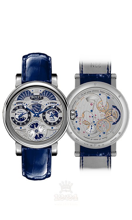 Bovet Dimier Watch R170010 45 mm White gold Case Dark blue Dial
