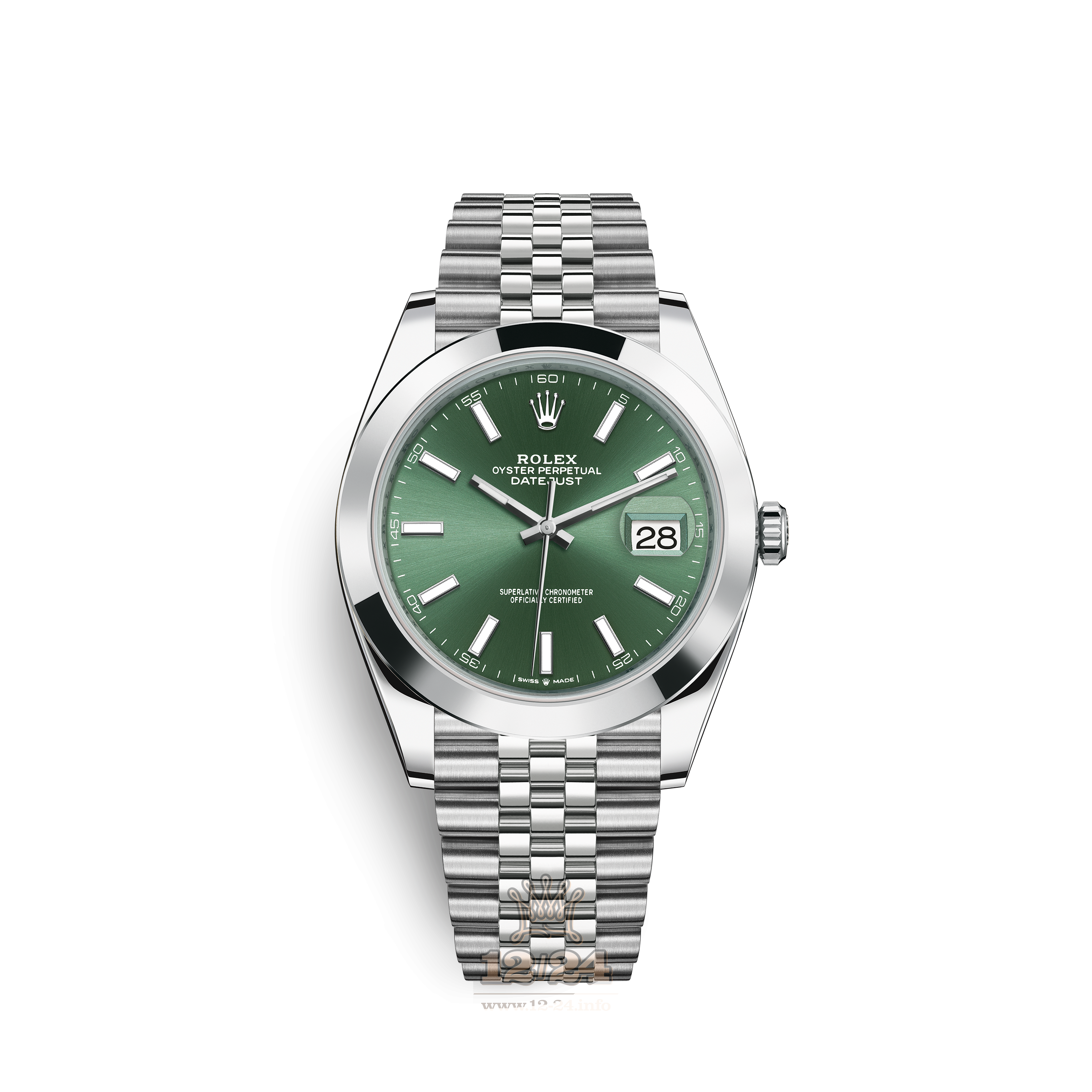 Rolex Datejust Watch 126300-0020 41 mm Stainless steel Case Green Dial