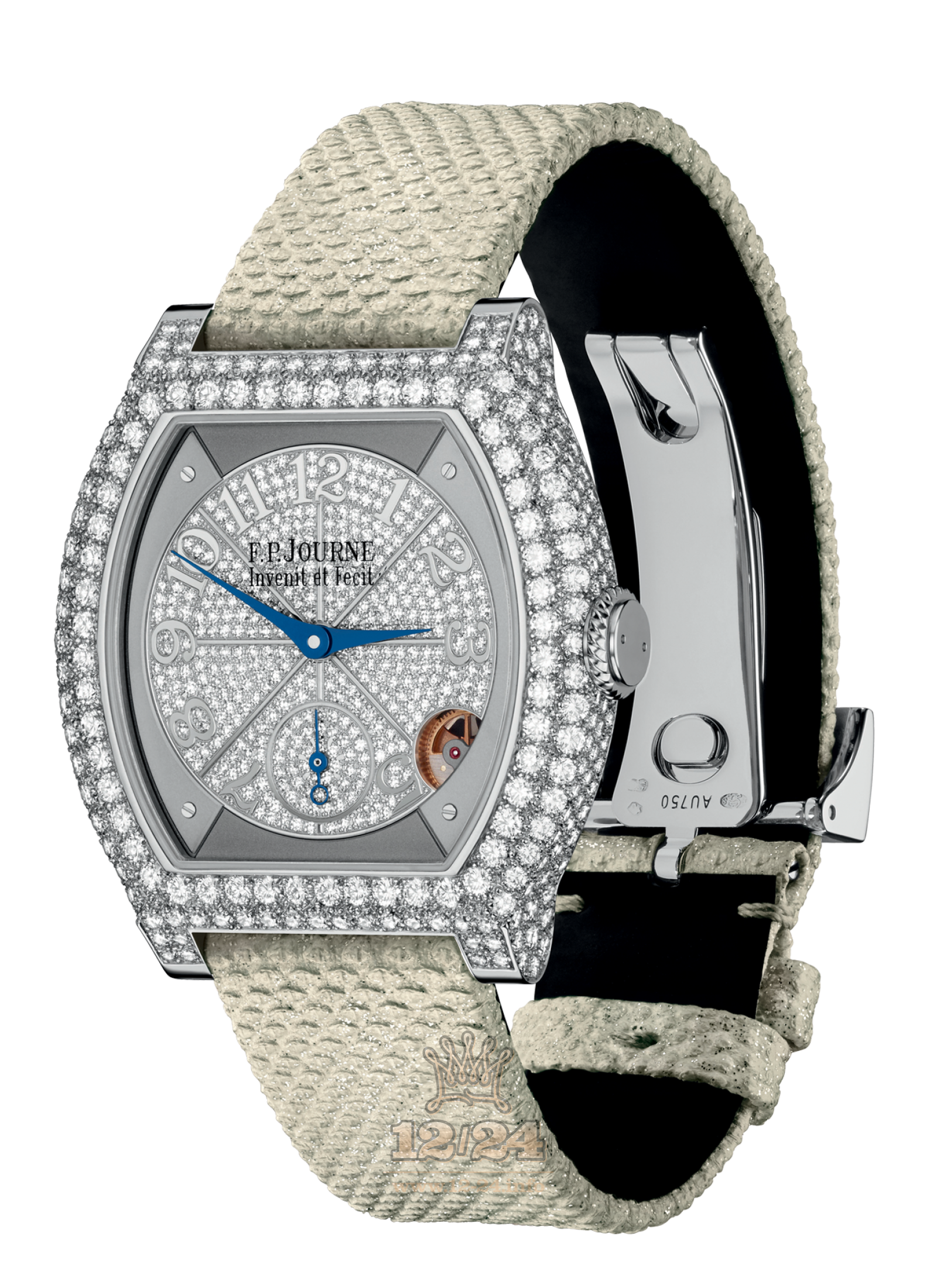 F.P.Journe Elegante Watch FPJ-Co-Elegante-DiamondsFull-PlSnake 40 mm Platinum Case Gray Silver Dial