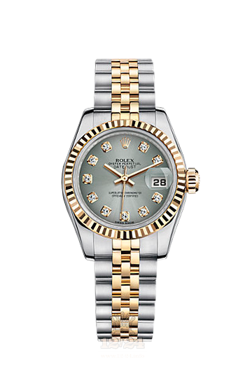 Rolex Lady-Datejust Watch 179173-0078 26 mm Steel / Yellow gold Case Gray Dial