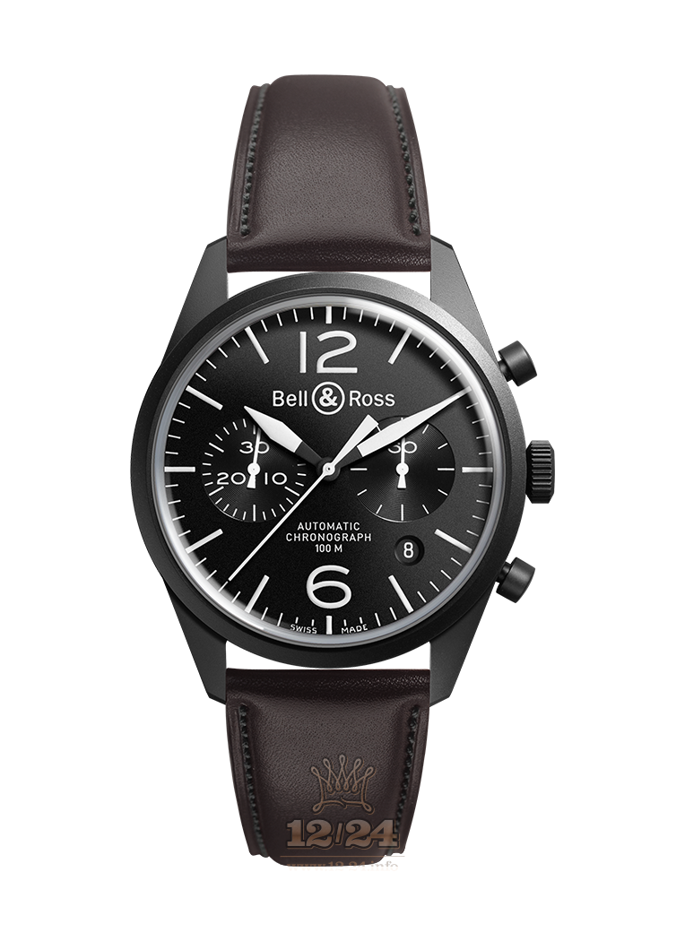 Bell & Ross Vintage Watch BRV126-BL-CA/SCA 41 mm Stainless steel PVD coating Case Black Dial